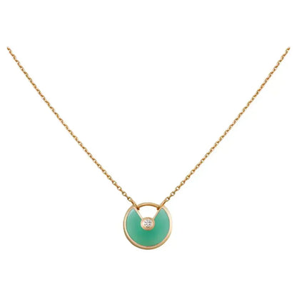 [Revel Jewelry]AMULETTE GOLD MALACHITE NECKLACE