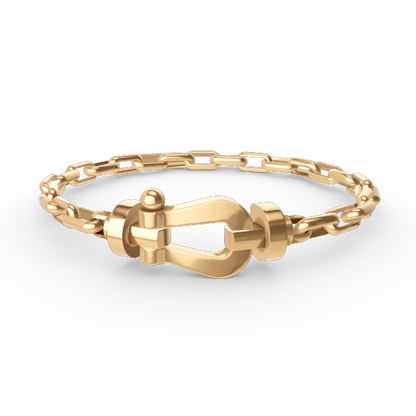[Revel Jewelry]FORCE LARGE HORSESHOE CLASP  METAL BRACELET
