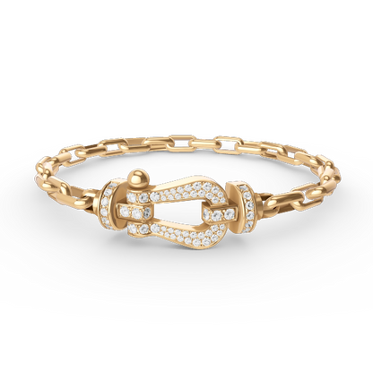 [Revel Jewelry]FORCE LARGE HORSESHOE CLASP  METAL BRACELET