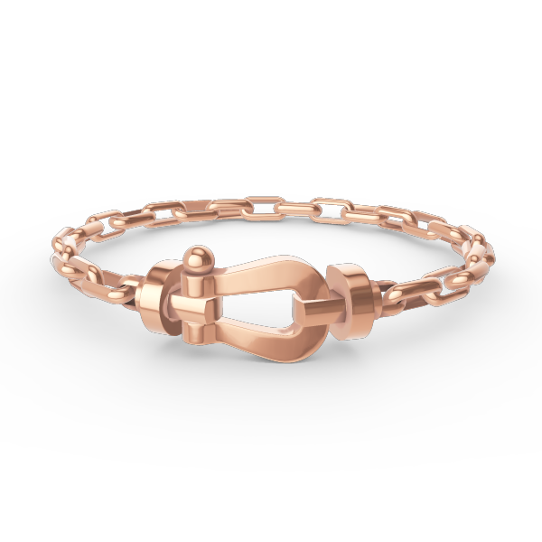 [Revel Jewelry]FORCE LARGE HORSESHOE CLASP  METAL BRACELET