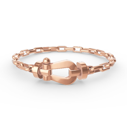 [Revel Jewelry]FORCE LARGE HORSESHOE CLASP  METAL BRACELET