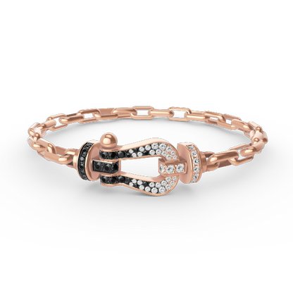 [Revel Jewelry]FORCE LARGE HORSESHOE CLASP  METAL BRACELET
