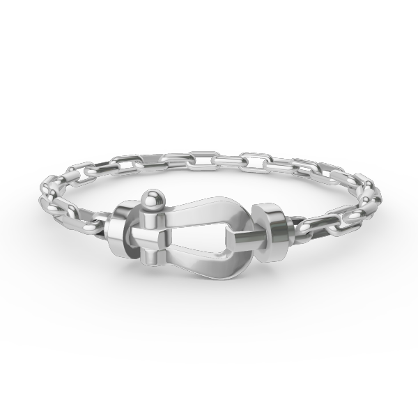 [Revel Jewelry]FORCE LARGE HORSESHOE CLASP  METAL BRACELET