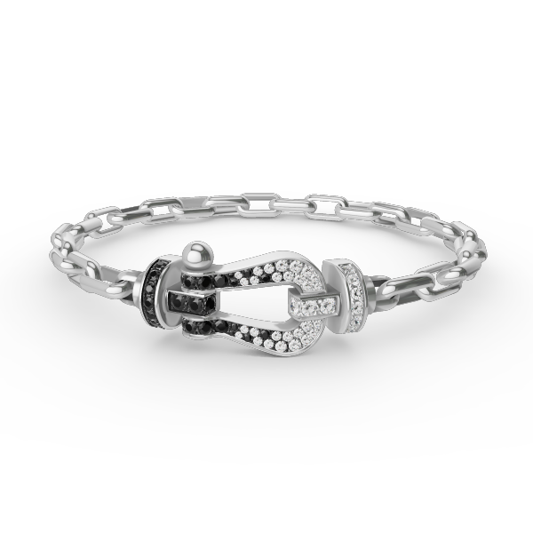 [Revel Jewelry]FORCE LARGE HORSESHOE CLASP  METAL BRACELET