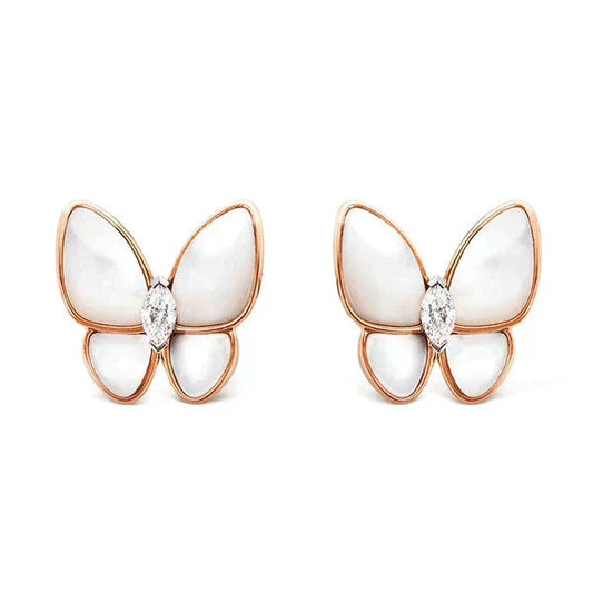 [Revel Jewelry]BUTTERFLY MOP DIAMOND EARRINGS