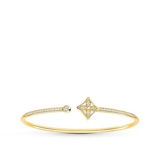 [Revel Jewelry]IDYLLE GOLD OPEN BRACELET DIAMOND PAVED