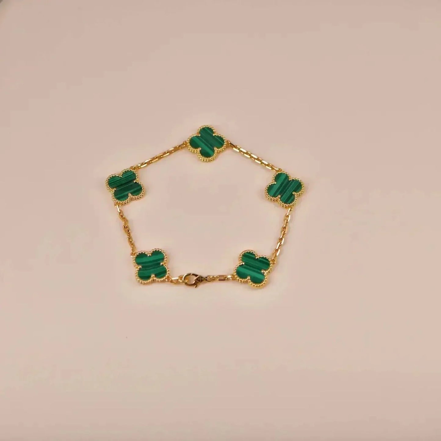 [Revel Jewelry] CLOVER 5モチーフ マラカイトブレスレットコレクション