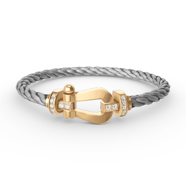 [Revel Jewelry]FORCE LARGE HORSESHOE HALF DIAMOND BRACELET GOLD