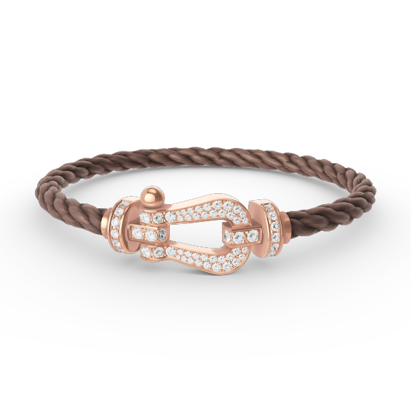 [Revel Jewelry]FORCE LARGE HORSESHOE FULL DIAMOND BRACELET ROSE GOLD