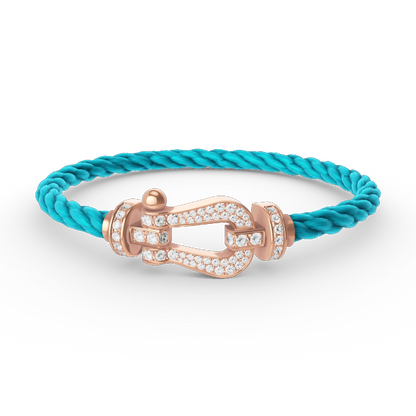 [Revel Jewelry]FORCE LARGE HORSESHOE FULL DIAMOND BRACELET ROSE GOLD