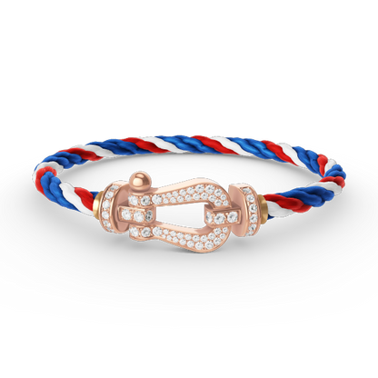 [Revel Jewelry]FORCE LARGE HORSESHOE FULL DIAMOND BRACELET ROSE GOLD