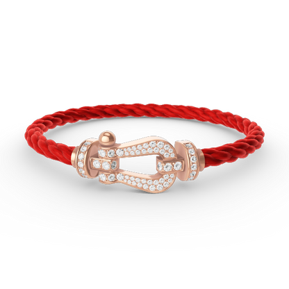 [Revel Jewelry]FORCE LARGE HORSESHOE FULL DIAMOND BRACELET ROSE GOLD