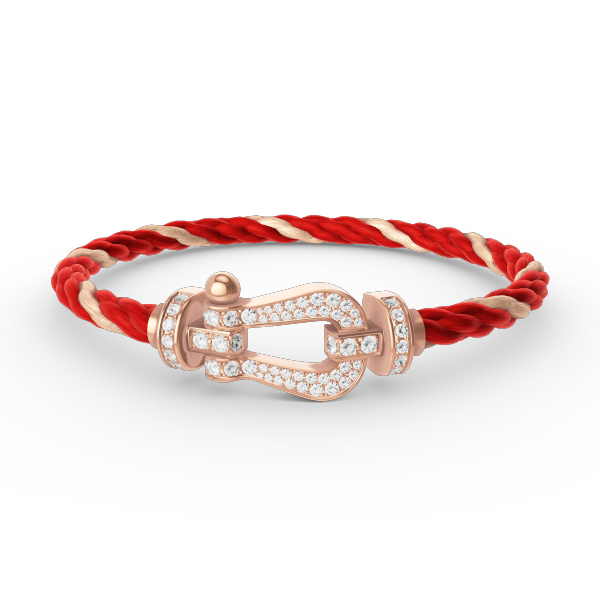 [Revel Jewelry]FORCE LARGE HORSESHOE FULL DIAMOND BRACELET ROSE GOLD
