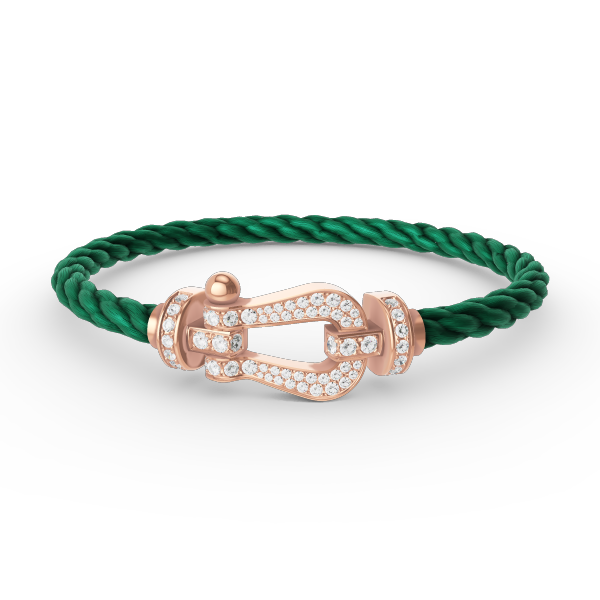 [Revel Jewelry]FORCE LARGE HORSESHOE FULL DIAMOND BRACELET ROSE GOLD