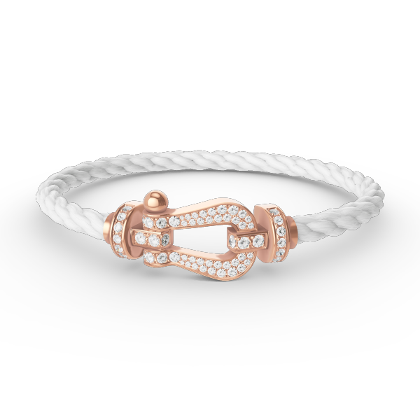 [Revel Jewelry]FORCE LARGE HORSESHOE FULL DIAMOND BRACELET ROSE GOLD