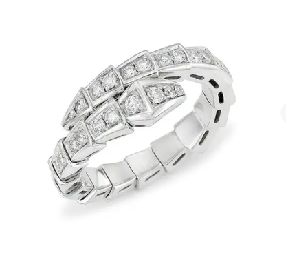 [Revel]SERPENTI-RING SILBER DIAMANT PAVE 4MM