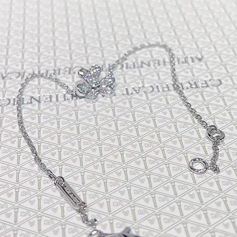 [Revel Jewelry]フリヴォル シルバー フラワー ダイヤモンド ブレスレット