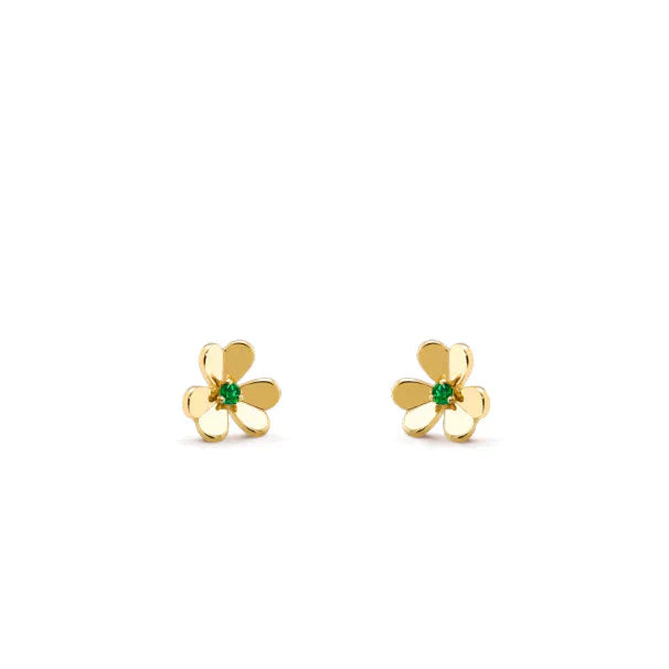 [Revel Jewelry]フリヴォル フラワー マラカイト イヤリング