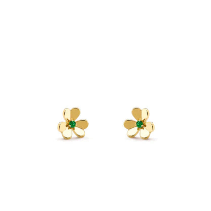 [Revel Jewelry]フリヴォル フラワー マラカイト イヤリング
