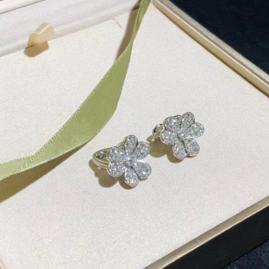 [Revel Jewelry]FRIVOLE SILVER FLOWER DIAMOND EARRINGS