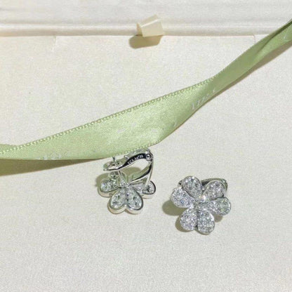 [Revel Jewelry]FRIVOLE SILVER FLOWER DIAMOND EARRINGS