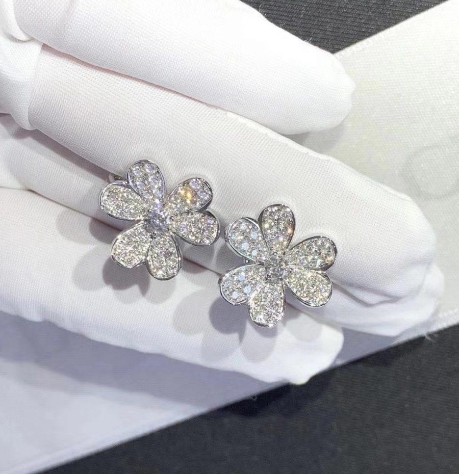 [Revel Jewelry]FRIVOLE SILVER FLOWER DIAMOND EARRINGS