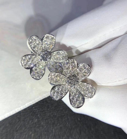[Revel Jewelry]FRIVOLE SILVER FLOWER DIAMOND EARRINGS