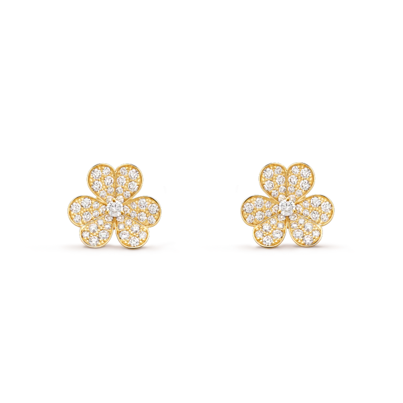 [Revel Jewelry]FRIVOLE GOLD FLOWER DIAMOND EARRINGS