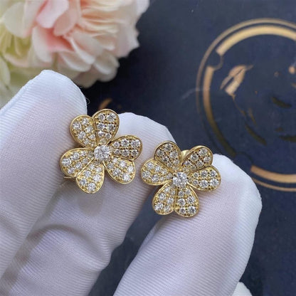 [Revel Jewelry]FRIVOLE GOLD FLOWER DIAMOND EARRINGS