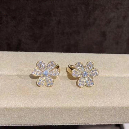 [Revel Jewelry]FRIVOLE GOLD FLOWER DIAMOND EARRINGS