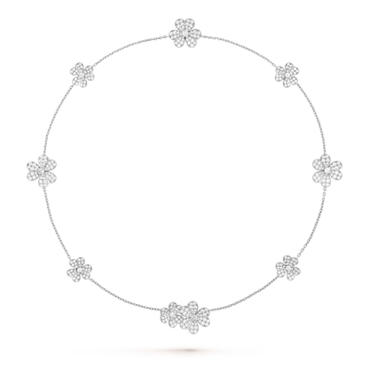 [Revel Jewelry]FRIVOLE SILVER 9 FLOWERS NECKLACE