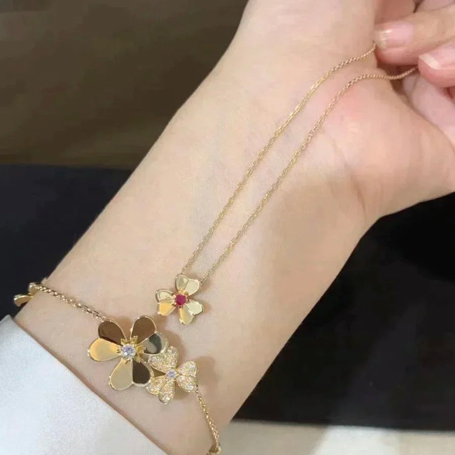 [Revel Jewelry]FRIVOLE GOLD FLOWER NECKLACE