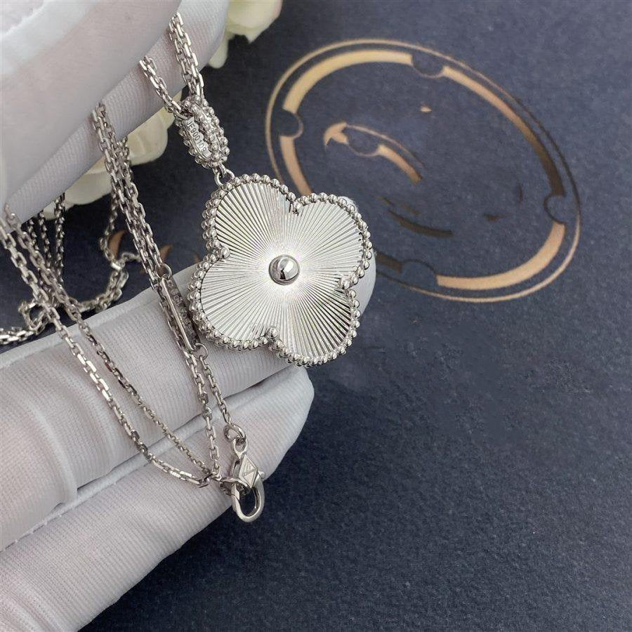 [Revel Jewelry]CLOVER 25MM SILVER BIG CLOVER NECKLACE