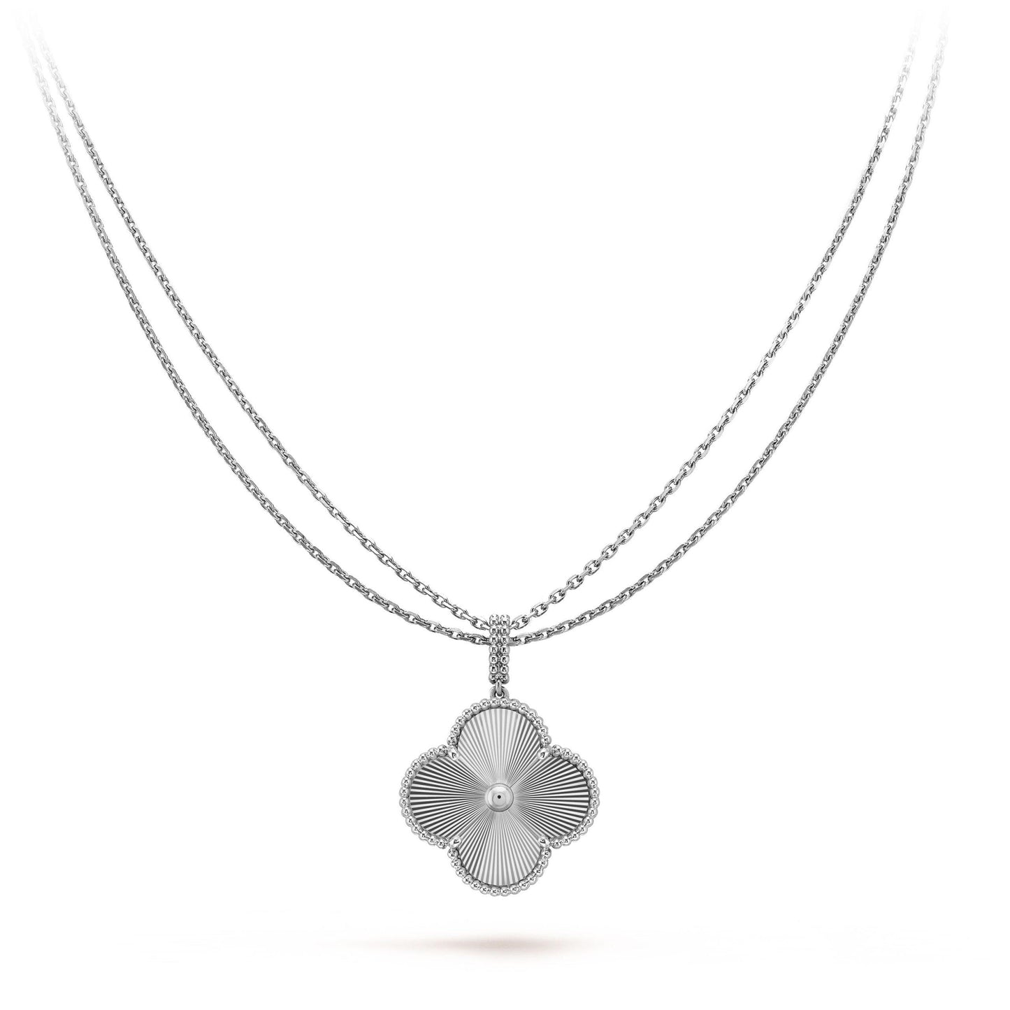 [Revel Jewelry]CLOVER 25MM SILVER BIG CLOVER NECKLACE