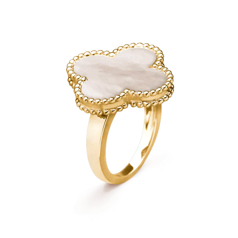 [Revel Jewelry]CLOVER WHITE MOP RING