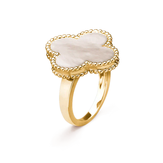 [Revel Jewelry]CLOVER WHITE MOP RING