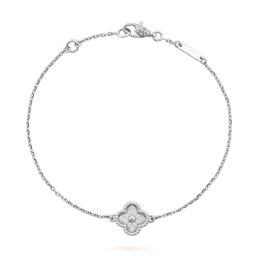 [Revel Jewelry]CLOVER  SINGLE FLOWER BRACELET SILVER