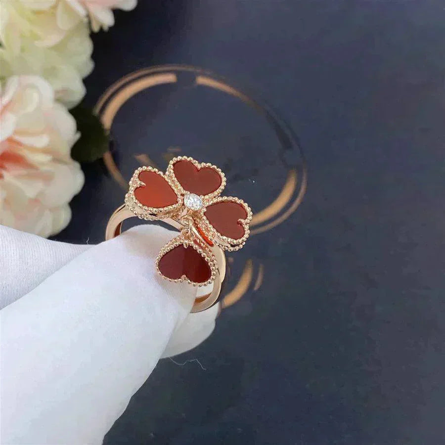[Revel Jewelry]SWEET CLOVER CARNELIAN RING