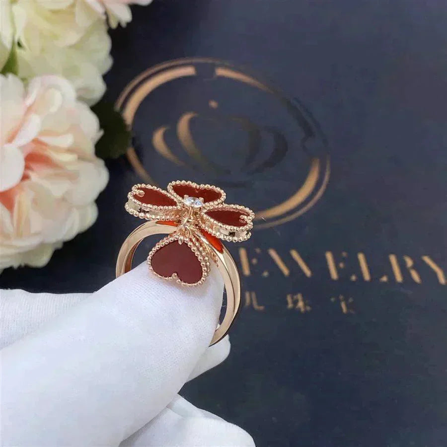 [Revel Jewelry]SWEET CLOVER CARNELIAN RING