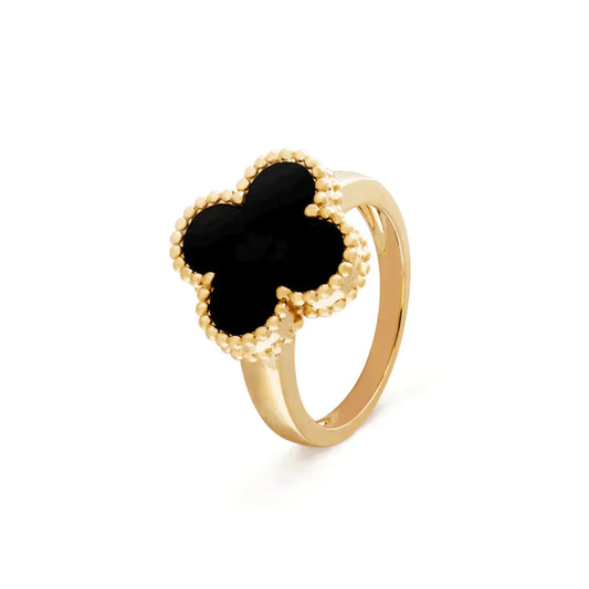 [Revel Jewelry]CLOVER ONYX RING