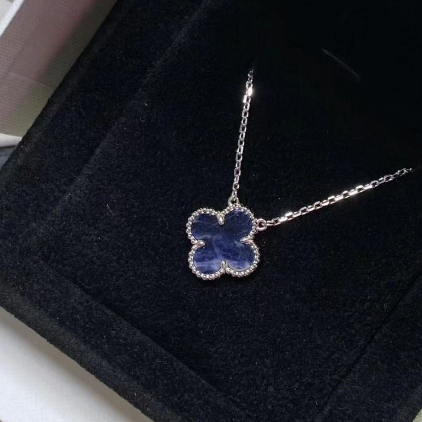 [Revel Jewelry]CLOVER 15MM PIETERSITE NECKLACE SILVER