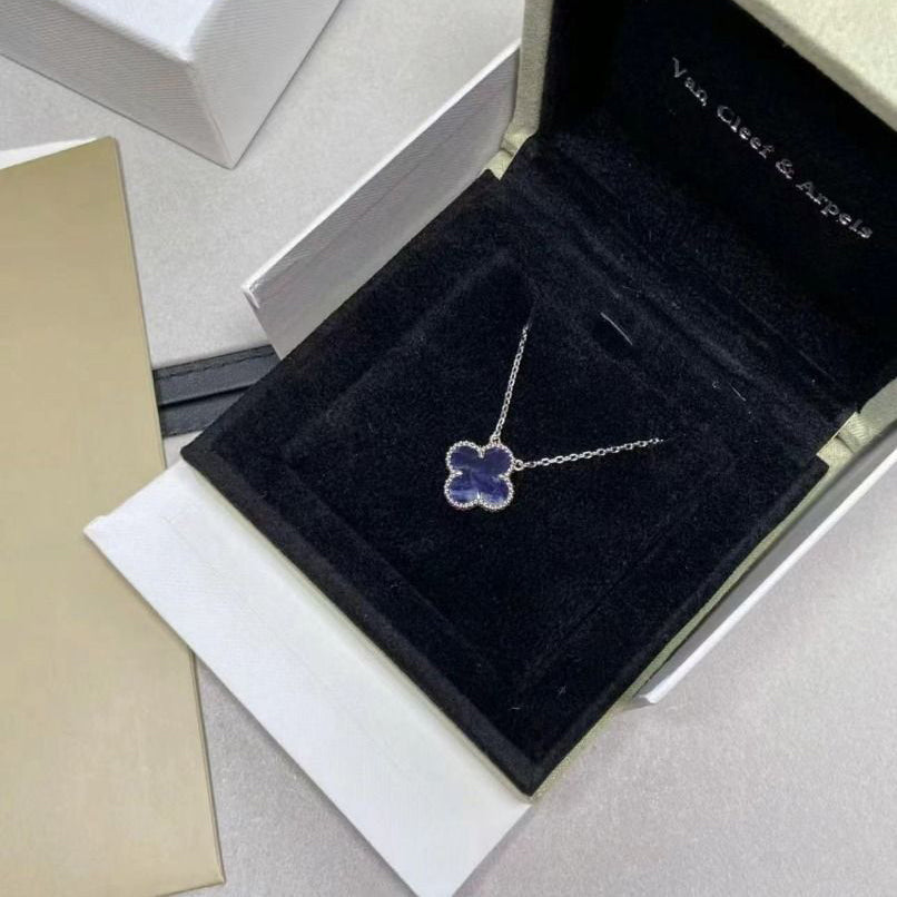 [Revel Jewelry]CLOVER 15MM PIETERSITE NECKLACE SILVER