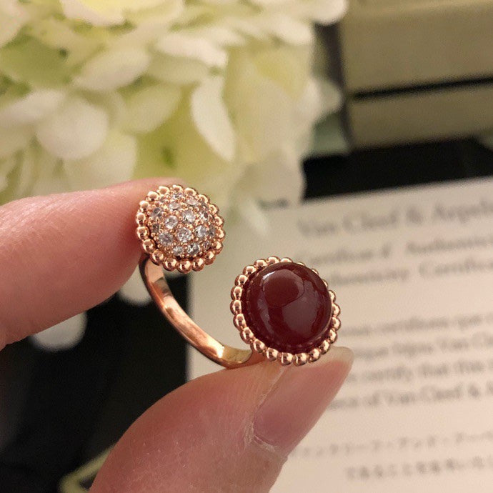 [Revel Jewelry]PERLEE COULEURS DIAMOND ROSE GOLD BETWEEN THE FINGER RING