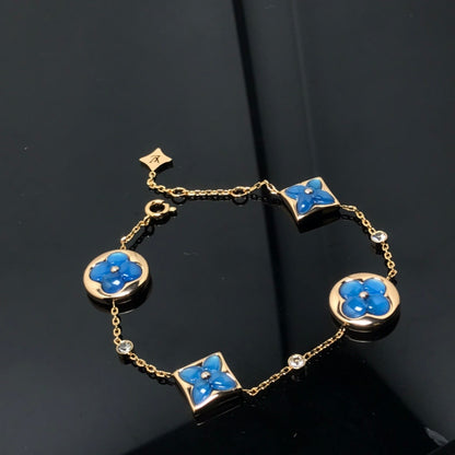 [Revel Jewelry]ARMBAND "STERN UND SONNE" MIT 4 MOTIVEN, BLAU