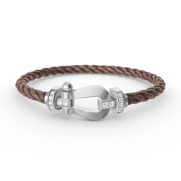 [Revel Jewelry]FORCE LARGE HORSESHOE HALF DIAMOND BRACELET SILVER