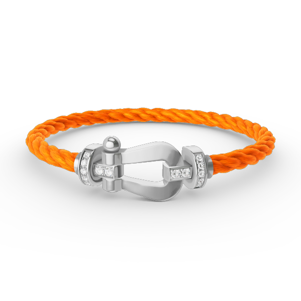 [Revel Jewelry]FORCE LARGE HORSESHOE HALF DIAMOND BRACELET SILVER