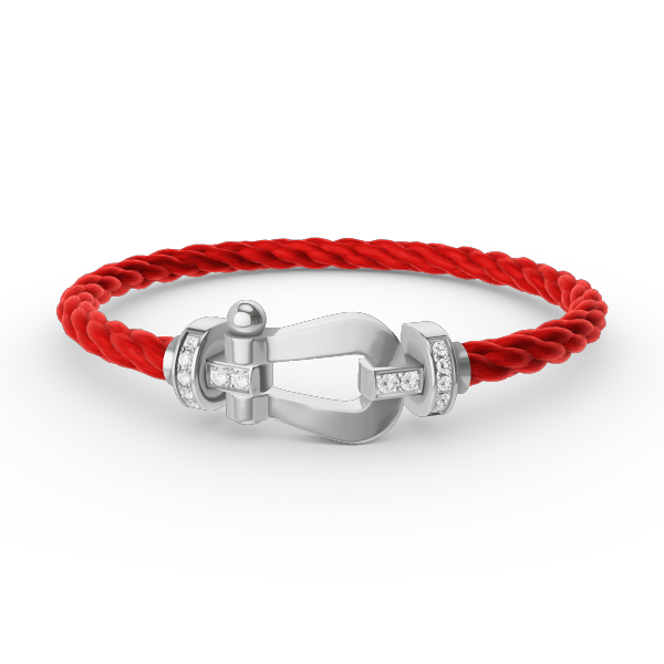 [Revel Jewelry]FORCE LARGE HORSESHOE HALF DIAMOND BRACELET SILVER