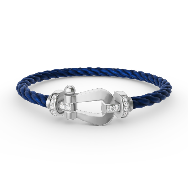 [Revel Jewelry]FORCE LARGE HORSESHOE HALF DIAMOND BRACELET SILVER