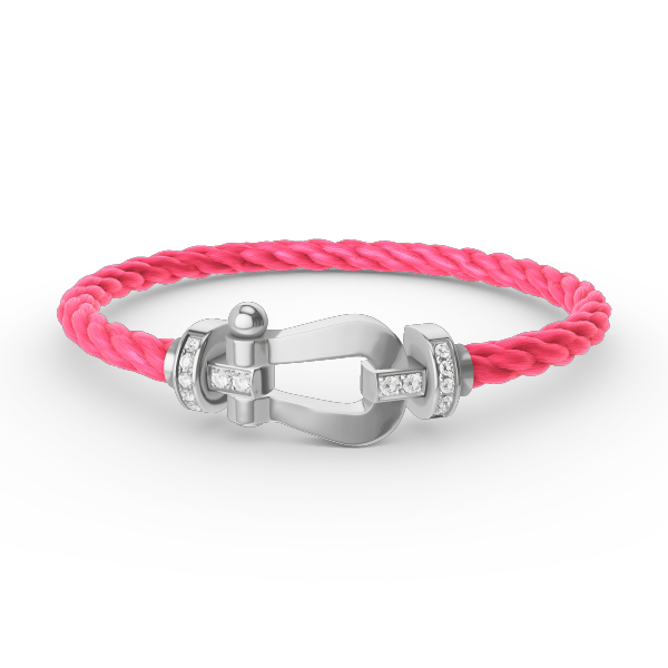 [Revel Jewelry]FORCE LARGE HORSESHOE HALF DIAMOND BRACELET SILVER