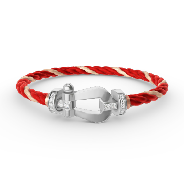 [Revel Jewelry]FORCE LARGE HORSESHOE HALF DIAMOND BRACELET SILVER